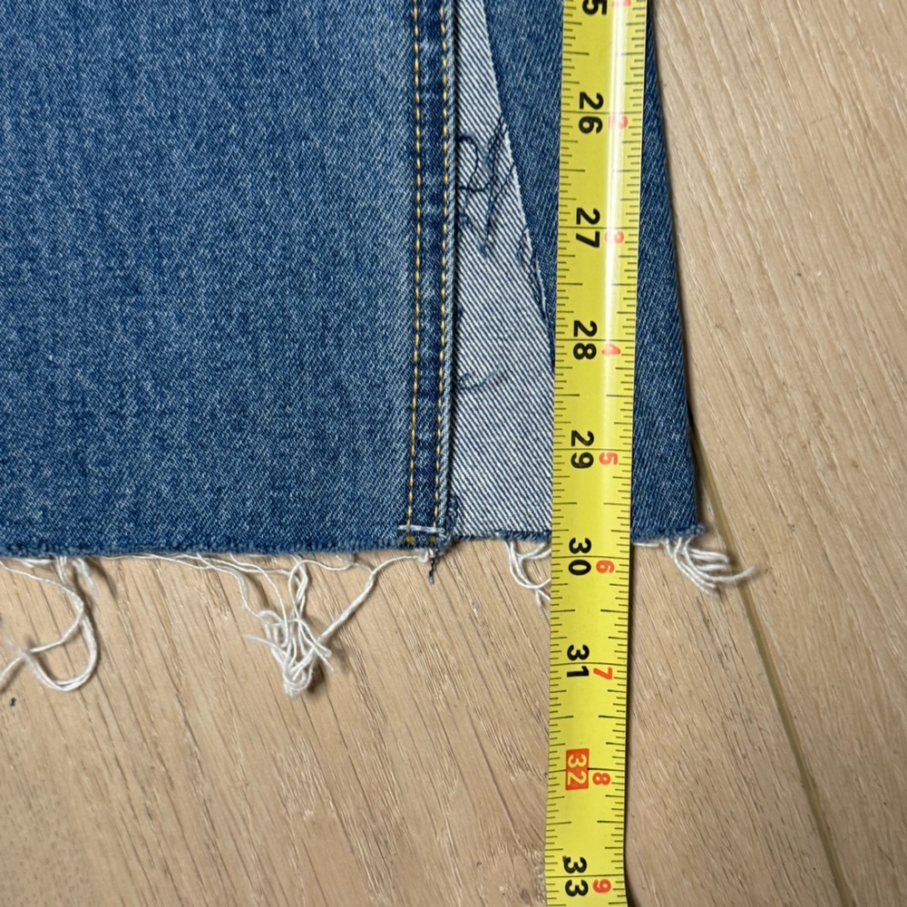 Avec Les Filles Jeans bootcut distressed NWT Ripped hem & knees Split Hem Sz 27 - Picture 5 of 11